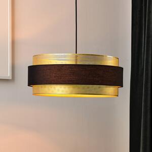 OSRAM lampă suspendată Decor Hornet, negru/auriu, E27, reglabil, Negru, Camera de zi / sufragerie, Țesătură / Textil, Modern