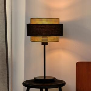 OSRAM Lampa de masă Decor Hornet, negru/auriu, E27, Negru, Camera de zi / sufragerie, Țesătură / Textil, Modern