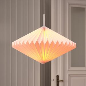 OSRAM Lampă suspendată Decor Paper Diamond, albă, hârtie, E27, reglabil, Alb, Camera de zi / sufragerie, Hârtie / Carton
