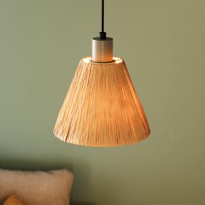 OSRAM Lampă suspendată Decor Raffia, 1 bec, rafia, culoare naturală, reglabil, Maro / Rugină, Camera de zi / sufragerie, Altele, Casă de țară / Rustic