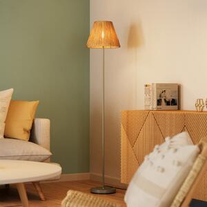 OSRAM Lampadar Decor Raffia, 1 bec, rafia naturală, E27, Maro / Rugină, Camera de zi / sufragerie, Metal, Casă de țară / Rustic