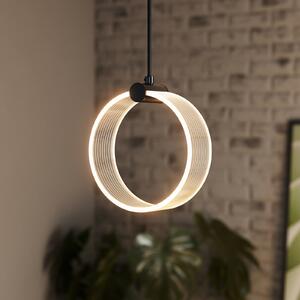 OSRAM Lampă suspendată LED Decor Circle, 1 bec, CCT, negru, Negru, Camera de zi / sufragerie, Plastic, Modern