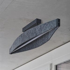 OSRAM Plafonieră LED Decor Flat Felt, gri, pâslă, 3.000 K, Gri, Camera de zi / sufragerie, Țesătură / Textil, Modern