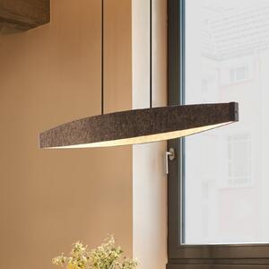 OSRAM Lampă suspendată LED Decor Flat Felt, gri, pâslă, 3.000 K, Gri, Camera de zi / sufragerie, Țesătură / Textil, Modern