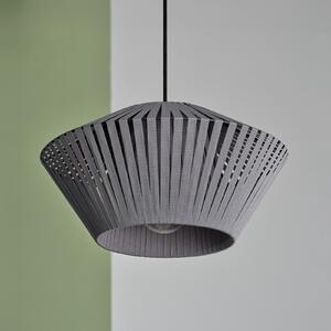 OSRAM Lampă suspendată Decor Bandă Ø 30,5 cm, gri, textil, E27, reglabil, Gri, Camera de zi / sufragerie, Țesătură / Textil