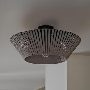 OSRAM Plafonieră Decor bandă gri, Ø 40,5 cm, textilă, E27, reglabil, Gri, Camera de zi / sufragerie, Țesătură / Textil