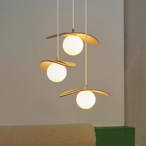 OSRAM Lampa suspendată Decor Pearl, 3 becuri, bej, pâslă, G9, reglabil, Bej, Camera de zi / sufragerie, Țesătură / Textil, Modern