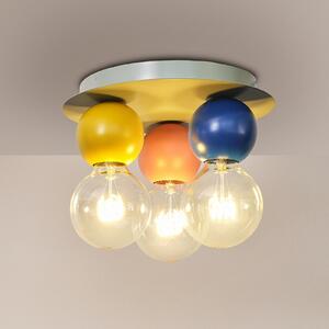 OSRAM Plafonieră Decor Bubble, 3 becuri, oțel, colorată, E27, reglabil, Multicolor, Camera de zi / sufragerie, Metal, Modern