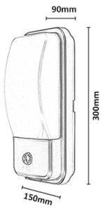 Rabalux 77233 - Aplica LED de exterior cu senzor MATZEN 20W/230V IP65