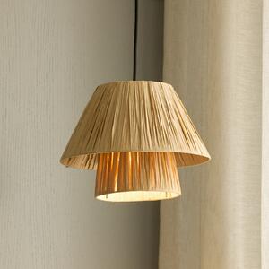 OSRAM Lampă suspendată Decor Bamboo Paper Hut Ø 28 cm, bambus, E27, reglabil, Maro / Rugină, Camera de zi / sufragerie, Bamboo, Casă de țară / Rustic