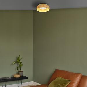 OSRAM Plafonieră LED Decor Bamboo Paper, Ø 30 cm, bambus, Maro / Rugină, Camera de zi / sufragerie, Bamboo, Casă de țară / Rustic