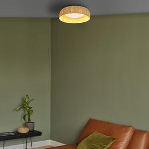 OSRAM Plafonieră LED Decor Bamboo Paper, Ø 50 cm, bambus, Maro / Rugină, Camera de zi / sufragerie, Bamboo, Casă de țară / Rustic