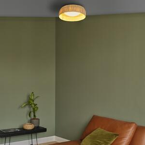 OSRAM Plafonieră LED Decor Bamboo Paper, Ø 40 cm, bambus, Maro / Rugină, Camera de zi / sufragerie, Bamboo, Casă de țară / Rustic