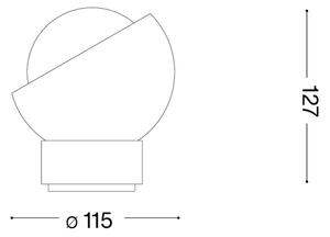 Ideal Lux - Lampă de birou LED BLOOM 1xG9/3W/230V, aurie/bej fumuriu