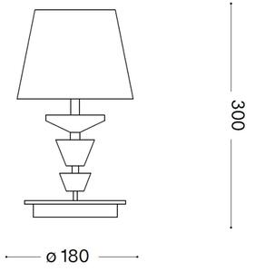 Ideal Lux - Lampă de masă cu cristale PEGASO 1xE14/28W/230V aurie