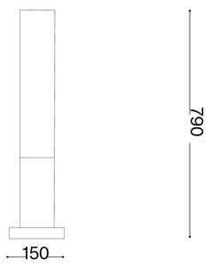 Ideal Lux - Lampă de exterior EDO OUTDOOR 1xGX53/15W/230V 79 cm IP65 maro