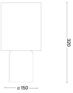 Ideal Lux - Lampă de masă KALI 1xE14/40W/230V crem