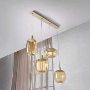 OSRAM Lampă suspendată Decor Needle Linear bej, oțel, 4 becuri E27, reglabil, Bej, Camera de zi / sufragerie, Metal, Modern