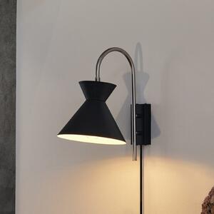 OSRAM Aplică Decor Waist, oțel, negru, E27, ștecher, Negru, Camera de zi / sufragerie, Metal, Modern