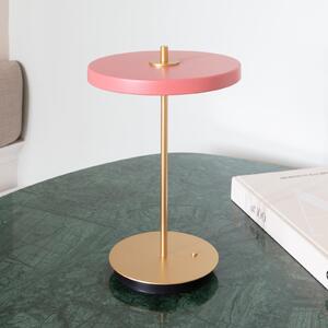UMAGE Lampa de masă cu baterie LED Asteria Move, roz/alamă, 31 cm, reglabil, Roz / Rosé, Camera de zi / sufragerie, Metal, Design