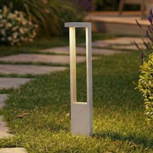 Lindby Bornă luminoasă LED pentru alee Lonete, albă, înălțime 65 cm, IP65, Alb, Aluminiu, Modern