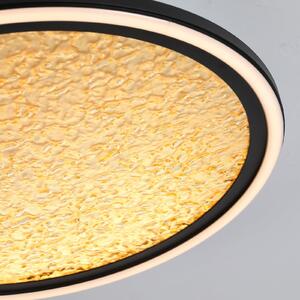 Searchlight Plafonieră LED Luna, Ø 40 cm, negru/auriu, metal, reglabil, Auriu / Alamă, Camera de zi / sufragerie, Metal