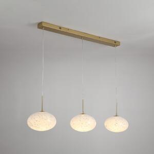 Searchlight Lampă suspendată LED Confetti, lungime 115 cm, culoare auriu/alb, sticlă, reglabil, Auriu / Alamă, Camera de zi / sufragerie, Sticlă, Modern