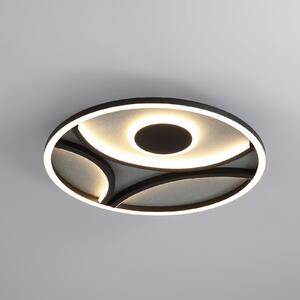 Searchlight Plafonieră LED Zendisc, motiv semicerc, Ø 39 cm, negru, reglabil, Negru, Camera de zi / sufragerie, Metal, Modern
