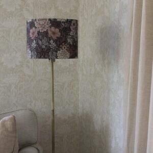 PR Home Lampadar Amy, Dahlia maro/auriu, înălțime 150 cm, textil, E27, Maro / Rugină, Camera de zi / sufragerie, Țesătură / Textil