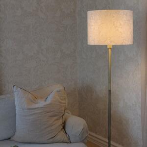 PR Home Lampadar Amy, bej/auriu, înălțime 150 cm, textil, E27, Auriu / Alamă, Camera de zi / sufragerie, Țesătură / Textil
