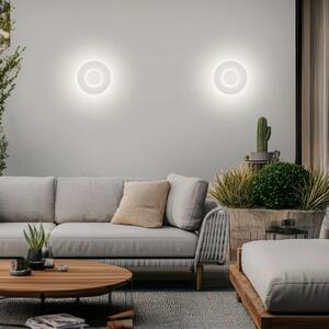 Helestra Lampă LED pentru exterior BUD, dimabil, albă, IP65, reglabil, Alb, Aluminiu, Modern