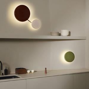 MARSET Aplică LED Caramel, verde, Ø 28 cm, TRIAC, sticlă, reglabil, Verde, Camera de zi / sufragerie, Sticlă, Design