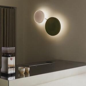 MARSET aplică de perete LED Caramel, opal, Ø 28 cm, TRIAC, sticlă, reglabil, Alb, Camera de zi / sufragerie, Sticlă, Design
