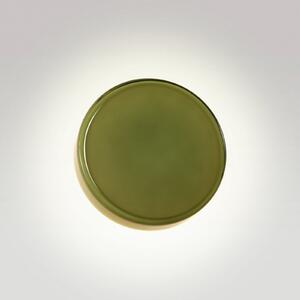 MARSET aplică de perete LED Caramel, verde, Ø 22 cm, TRIAC, sticlă, reglabil, Verde, Camera de zi / sufragerie, Sticlă, Design