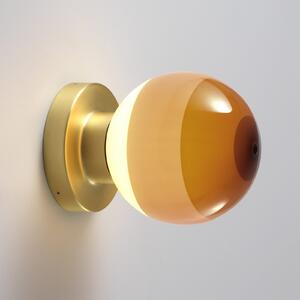 MARSET aplică de perete LED Dipping Light A2, crem/alamă, reglabil, Bej, Camera de zi / sufragerie, Metal, Design, glob