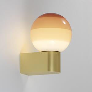 MARSET aplică de perete LED Dipping Light A1, crem/alamă, reglabil, Auriu / Alamă, Camera de zi / sufragerie, Metal, Design, glob