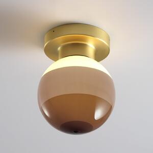 MARSET aplică de perete LED Dipping Light A2, maro/alamă, reglabil, Maro / Rugină, Camera de zi / sufragerie, Metal, Design, glob