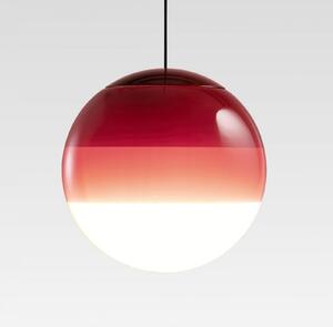MARSET Lampă suspendată LED Dipping Light, Ø 13 cm, roșu burgund, reglabil, Roșu, Camera de zi / sufragerie, Sticlă, Design, glob