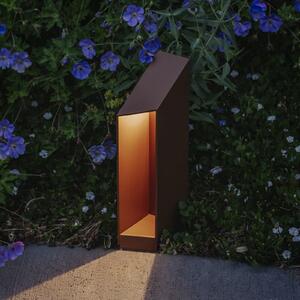 MARSET Lampă cu soclu LED Domus Înălțime 26 cm, aluminiu maro ruginiu, reglabil, Maro / Rugină, Aluminiu, Design