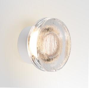 MARSET Lampă LED pentru exterior Roc, Ø 17 cm, alb/translucid, reglabil, Alb, Aluminiu, Design