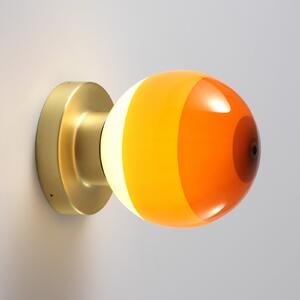 MARSET aplică de perete LED Dipping Light A2, portocaliu/auriu, reglabil, Portocaliu, Camera de zi / sufragerie, Metal, Design, glob