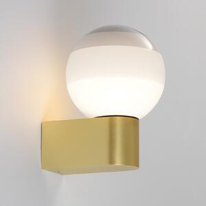 MARSET aplică de perete LED Dipping Light A1, alb/auriu, reglabil, Auriu / Alamă, Camera de zi / sufragerie, Metal, Design, glob