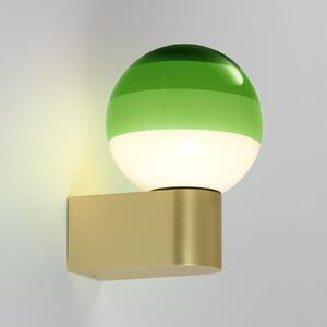 MARSET aplică de perete LED Dipping Light A1, verde/auriu, reglabil, Auriu / Alamă, Camera de zi / sufragerie, Metal, Design, glob