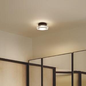 MARSET Lampă LED pentru exterior Roc, Ø 17 cm, negru/translucid, reglabil, Negru, Aluminiu, Design