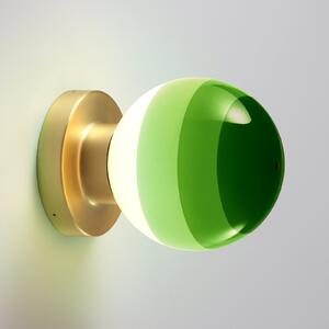 MARSET aplică de perete LED Dipping Light A2, verde/auriu, reglabil, Verde, Camera de zi / sufragerie, Metal, Design, glob