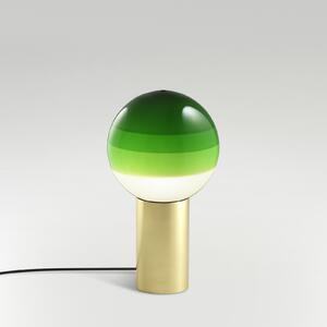 MARSET Lampa de masă Dipping Light S, verde/alamă, reglabil, Auriu / Alamă, Camera de zi / sufragerie, Sticlă, Design