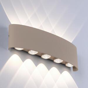Paul Neuhaus Lampă LED pentru exterior Carlo, 27 cm, culoare nisip, Bej, Aluminiu, Modern