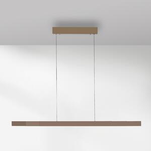 Paul Neuhaus lampă suspendată LED Adriana Square, bronz, sus/jos, reglabil, Bronz / Alamă Veche, Camera de zi / sufragerie, Aluminiu, Modern