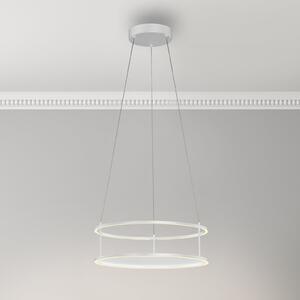 Paul Neuhaus Lampă suspendată LED Conni de la Neuhaus, albă, Ø 50 cm, reglabil, Alb, Camera de zi / sufragerie, Metal, Modern