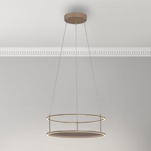 Paul Neuhaus Lampă suspendată LED Conni, culoare nisip, Ø 50 cm, reglabil, Bej, Camera de zi / sufragerie, Metal, Modern